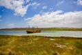 Lady Elizabeth shipwreck at the east end of Stanley Harbour, Falkland Islands Royalty Free Stock Photo