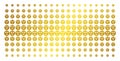 Lady Love Smiley Golden Halftone Pattern