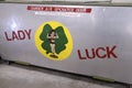 Lady Luck insignia on a bomber bay door, Hangar 4, Pima Air & Space Museum, Tucson, Arizona, USA