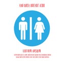 Lady and man toilet sign vector icon eps 10. Restroom symbol. Simple isolated illustration Royalty Free Stock Photo