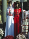 Lady Mannequin in national traditional balkanic, moldavian, romanian costume