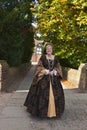 Lady in a medieval costume.