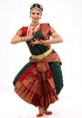 Lady performing bharatanatyam dance Royalty Free Stock Photo
