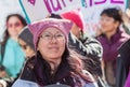 Lady in Pink Hat at March in Tuscon, Arizona