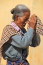 A lady praying at the Shwezigon Pagoda 2