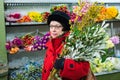 Lady in Red - Chelsea Flower Market - New York City