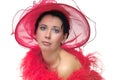 Lady in red hat Royalty Free Stock Photo