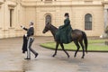 Lady rider and soldier at Osborne House