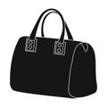 lady s bag with handles. Ladies accessory items. Woman clothes single icon in black style vector symbol stock