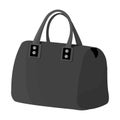 lady s bag with handles. Ladies accessory items. Woman clothes single icon in monochrome style vector symbol stock