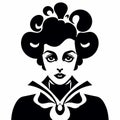 Beautiful Sailor Woman Vector In Sculptural Grotesque Style