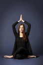 Lady in Siddhasana posture Royalty Free Stock Photo