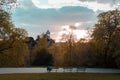 Parc des Buttes-Chaumont in spring Royalty Free Stock Photo