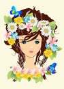 lady spring Royalty Free Stock Photo