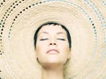 Lady in straw hat