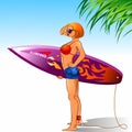 Lady surfer