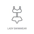Lady Swimwear icon. Trendy Lady Swimwear logo concept on white b
