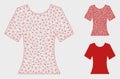Lady T-Shirt Vector Mesh Network Model and Triangle Mosaic Icon