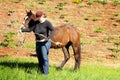 Lady Training Young Horse