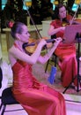 Lady Violinists Royalty Free Stock Photo