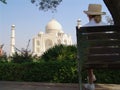 Lady watching the Taj Mahal, Agra