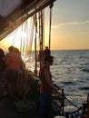 Sailing Lake Michigan on a July Evening