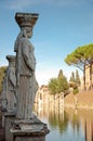 Lady worker statue in canopo at Villa Adriana