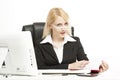Lady working in her office Royalty Free Stock Photo