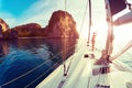 Lady on the yacht