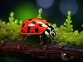 Ladybird beetle larva (Coccinella) Made With Generative AI illustration