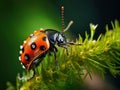 Ladybird beetle larva (Coccinella) Made With Generative AI illustration