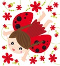 Ladybird girl Royalty Free Stock Photo