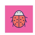 Ladybird Isolated Vector icon that can be easily modified or edited