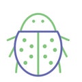Ladybird Isolated Vector icon that can be easily modified or edited Royalty Free Stock Photo