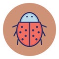 Ladybird  Isolated Vector Icon which can be easily modified or edited as you want Royalty Free Stock Photo
