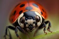 Ladybird in macro close-up