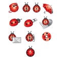 Ladybird, pictograph Royalty Free Stock Photo