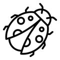 Ladybird wild icon, outline style