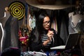 Ladyboy Fashion Designer checks pattern design