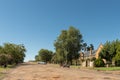 Historic sandstone buildings of the high school in Ladybrand