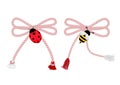 Ladybug and bee martisor