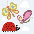 Ladybug & butterfly