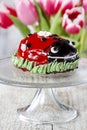 Ladybug cake Royalty Free Stock Photo