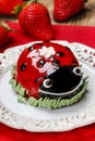Ladybug cake Royalty Free Stock Photo