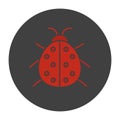 Ladybug glyph color icon