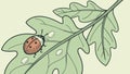 Ladybug on Green Leaf Vector Illustration, vector design Generative AI Royalty Free Stock Photo