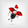 Ladybug with heart