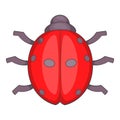 Ladybug icon, cartoon style Royalty Free Stock Photo