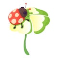 Ladybug icon, cartoon style Royalty Free Stock Photo