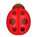 Ladybug icon, cartoon style Royalty Free Stock Photo